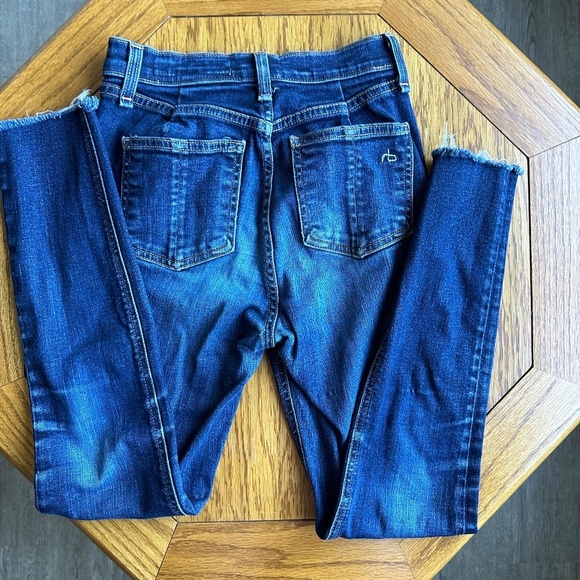 *RAG & BONE* Dark Wash Justine Skinny Cutoff Jeans Size 25 - Picture 3 of 9